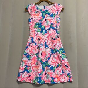 Lilly Pulitzer Women’s Briella Dress XS Floral Cap Sleeve Lucky Charms NWOT